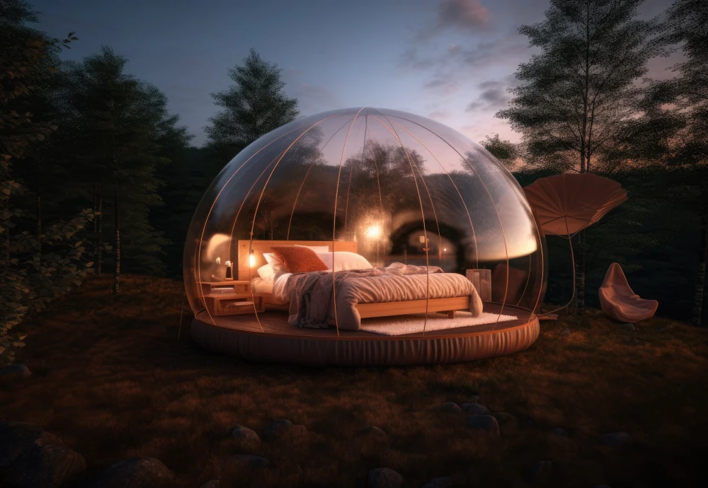 inflated bubble tent