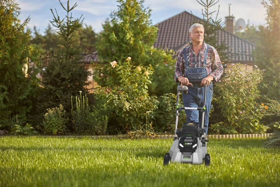 battery powered small lawn mower