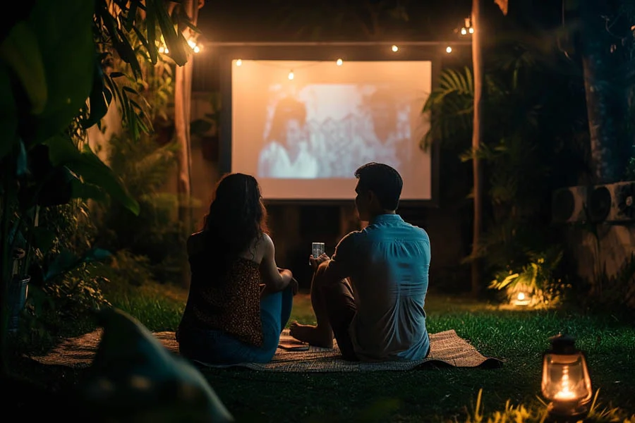 projector and surround sound